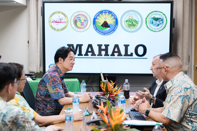 Lai CHing-te visite la Hawaii Emergency Management Agency (HI-EMA) (CNA)
