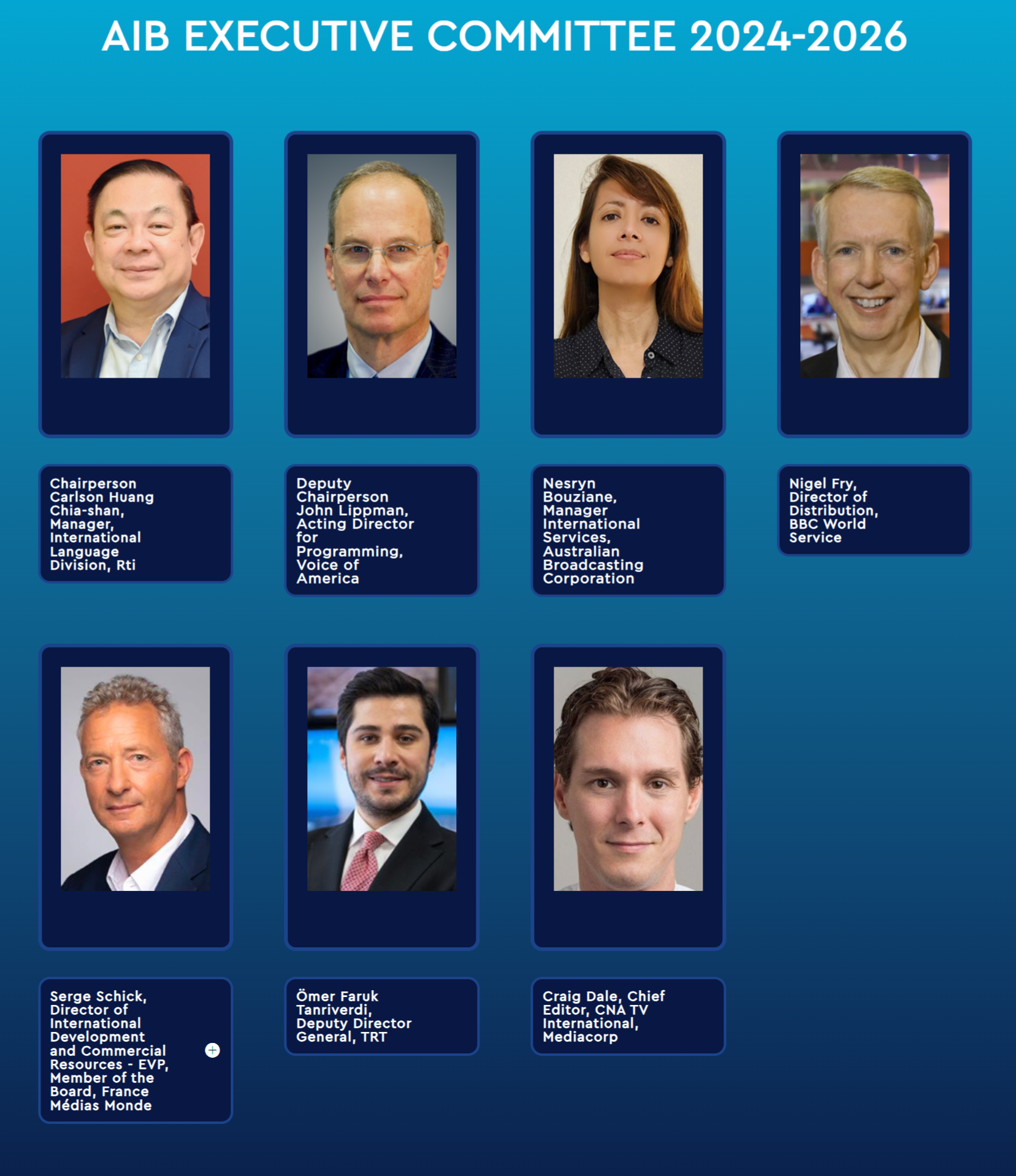 Carlson Huang, nouveau président du comité exécutif de l'AIB (source photo: Site de l'AIB)