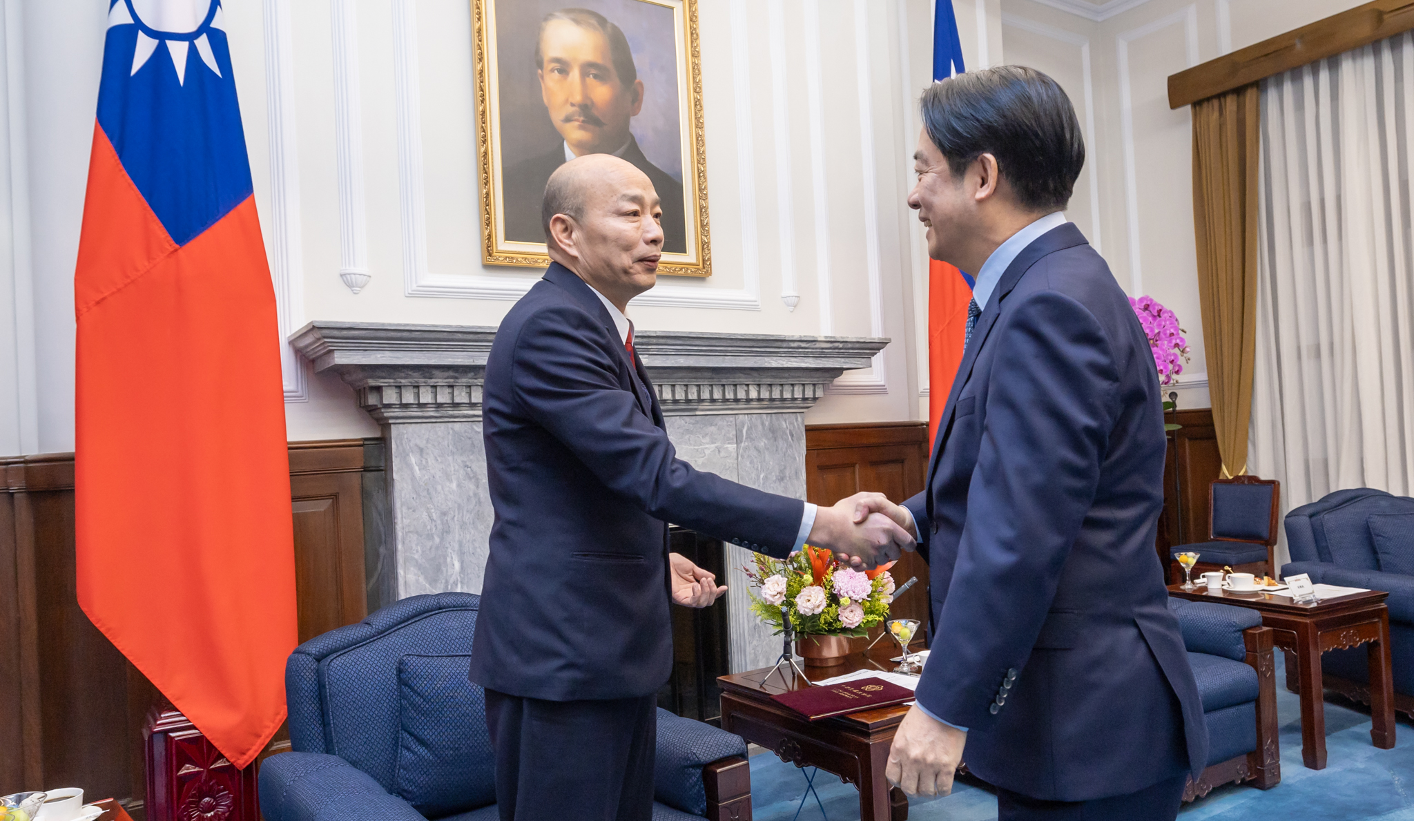 Lai Ching-te reçoit la délégation menée par le président du parlement Han Kuo-yu avant son départ pour Washington (Image : palais présidentiel)