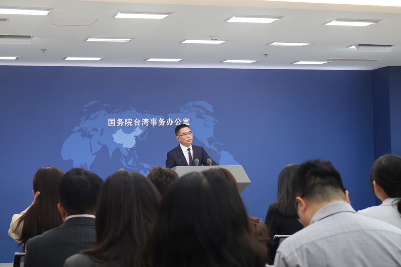 Le porte-parole du Bureau chinois des affaires taïwanaises Chen Binhua (陳斌華) (Image : CNA)