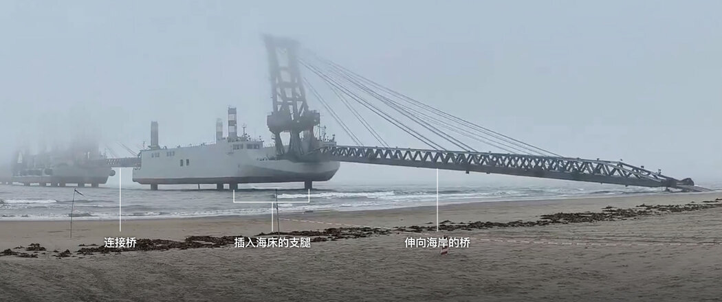 Simulation de barge Shuiqiao de débarquement (capture vidéo Weibo)