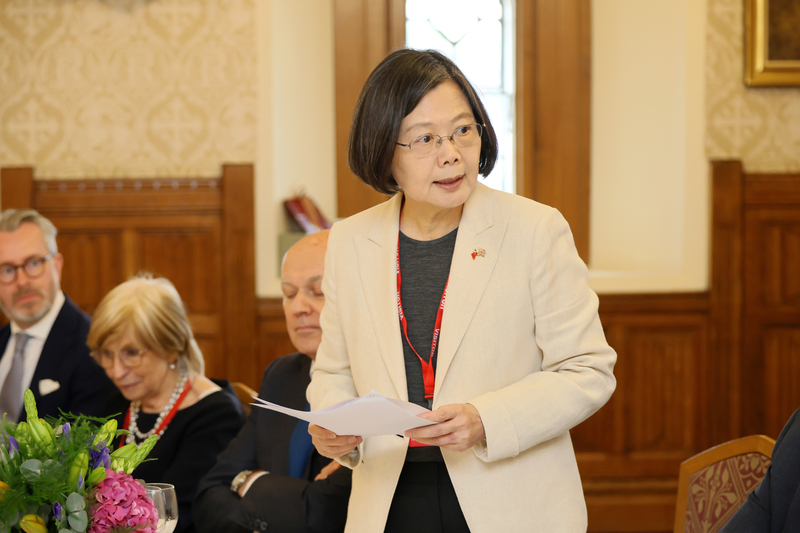 Tsai Ing-wen au banquet  organisé par le groupe d’amitié parlementaire à la Chambre des Lords (Photo CNA)