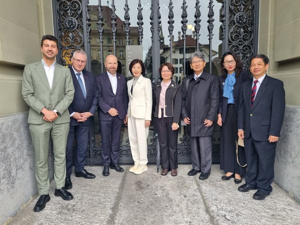 Les députés taïwanais s'étant déplacés à Genève pour des activités en marge de l'AMS 2025 avec la délégation taïwanaise, ont profité de leur déplacement pour se rendre à Berne et rencontrer des parlementaires suisses (photo : CNA)