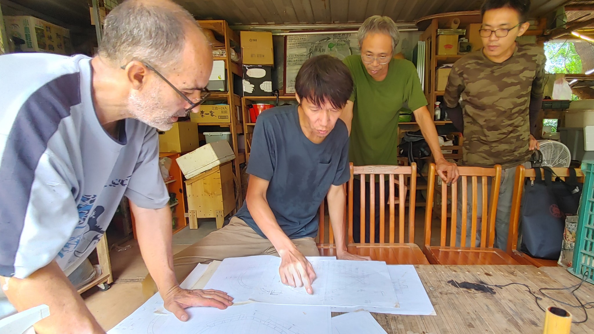 A-Yao, Florent et Yaocong, présidente de l’association (photo : 自然心地)