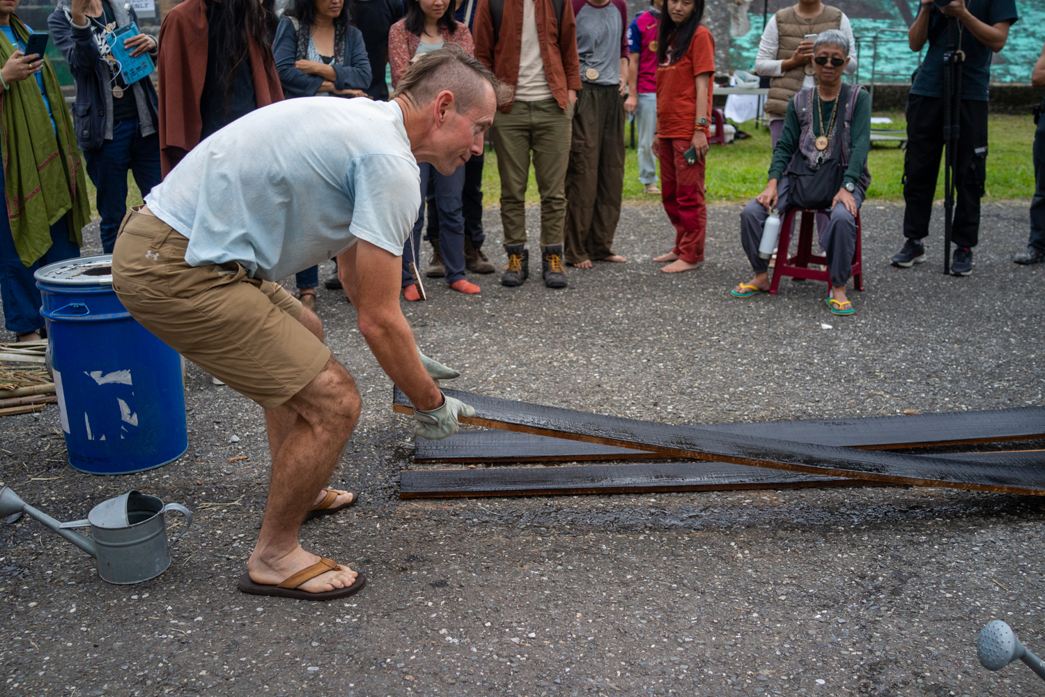 Après l'ouverture : la carbonisation a bien fonctionné ! (photo : Sasa)