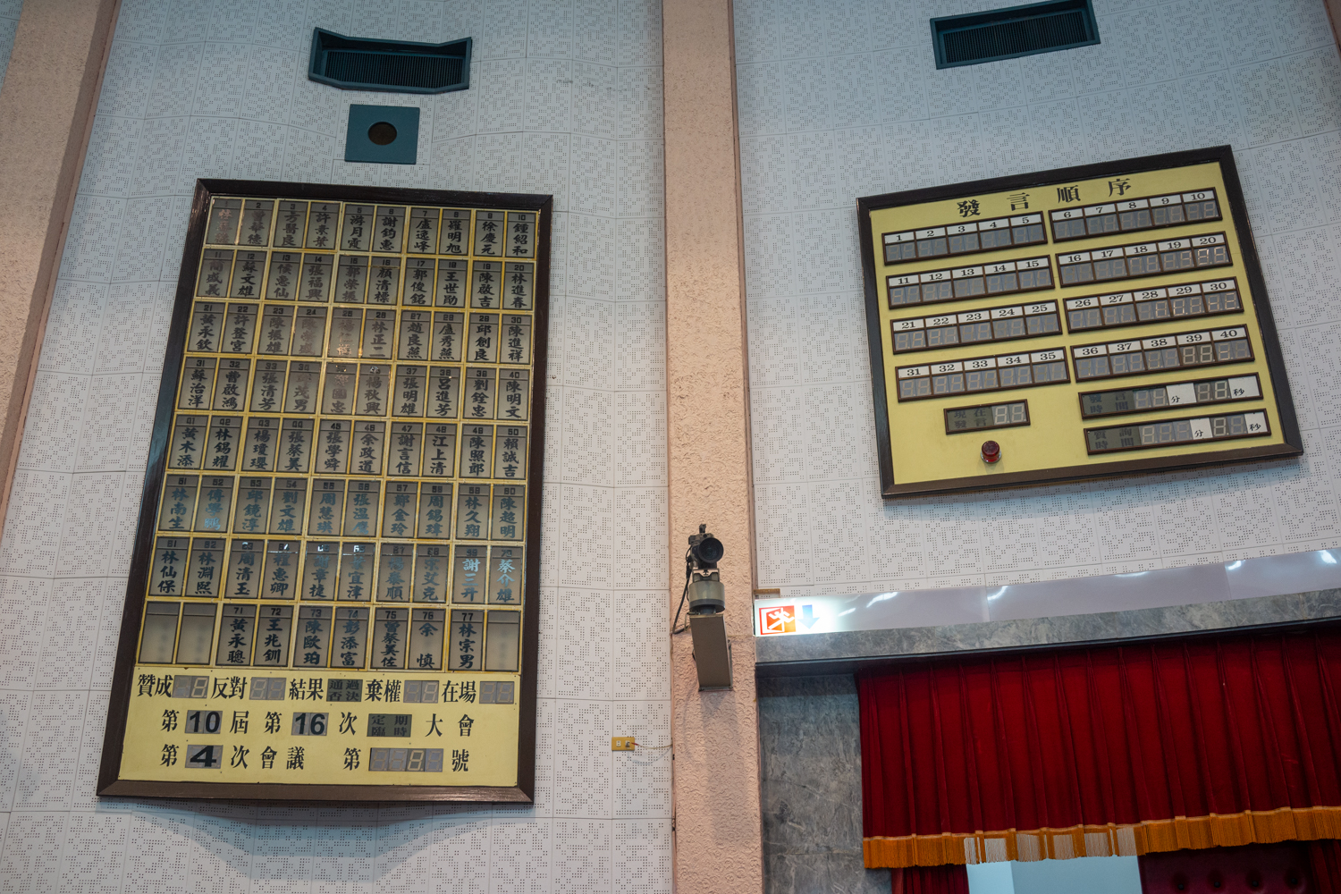 les noms des représentants étaient affichés au mur (photo : Sasa)