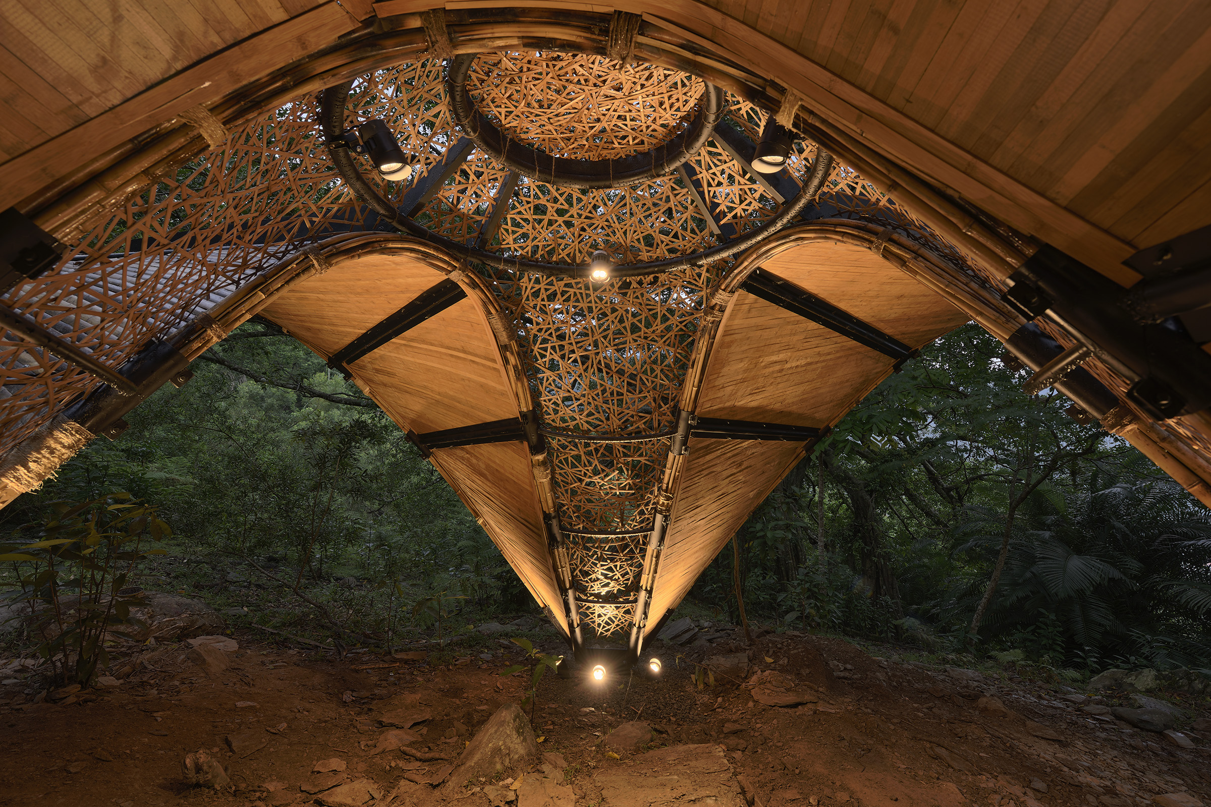 La finesse de l'oeuvre Papillon de Bambou, de l'architecte Eric Chen (photo : Taiwan Bamboo Society / 汪德範)