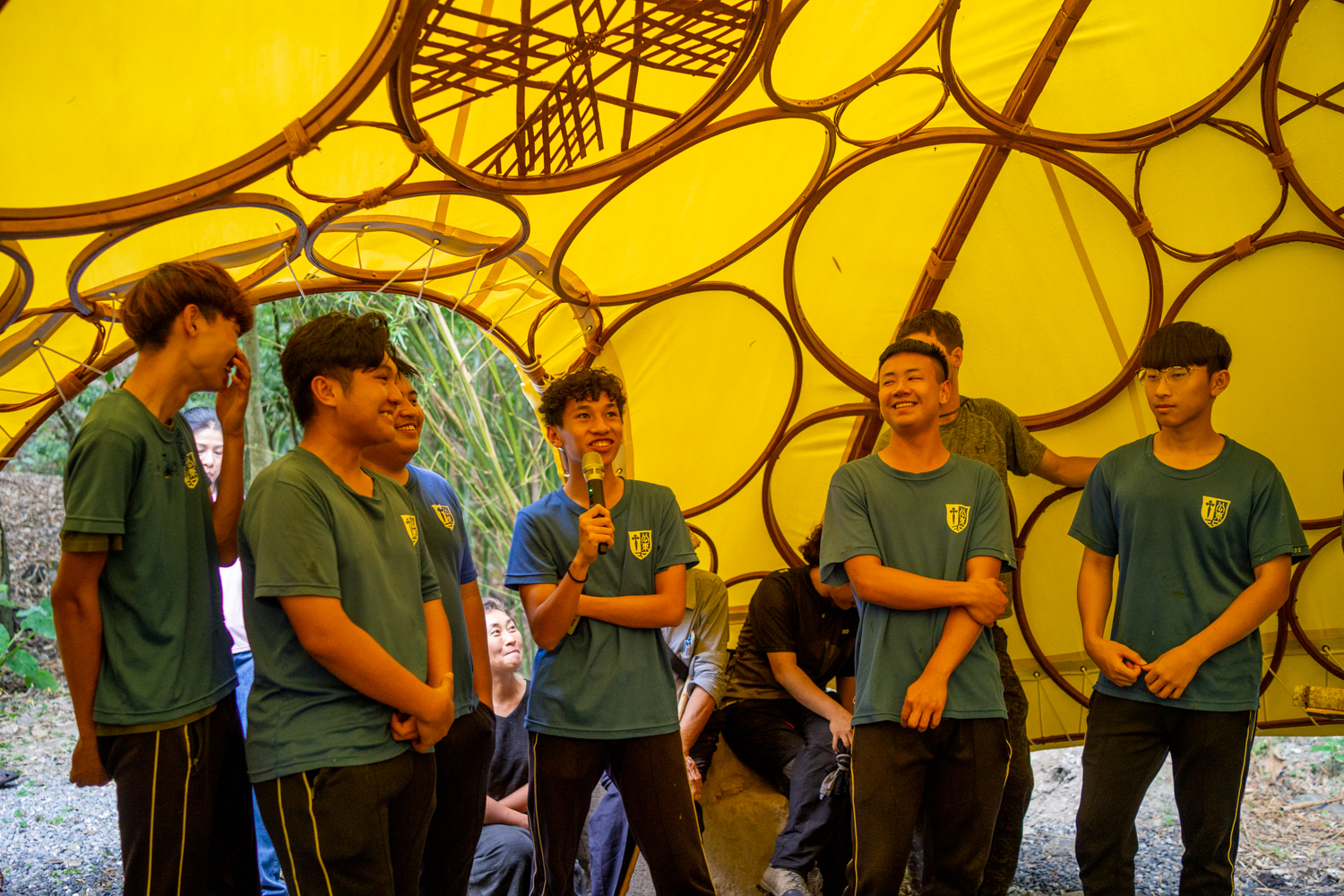 Les élèves dy Lycée professionnel Gong Dong de Taitung qui ont participé au projet (photo : Sasa)