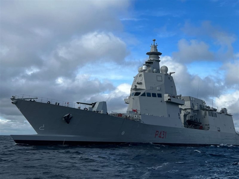 Kapal Militer Italia Patroli Kawasan Indo Pasifik, Mendukung Status Quo Laut Taiwan (foto: CNA)