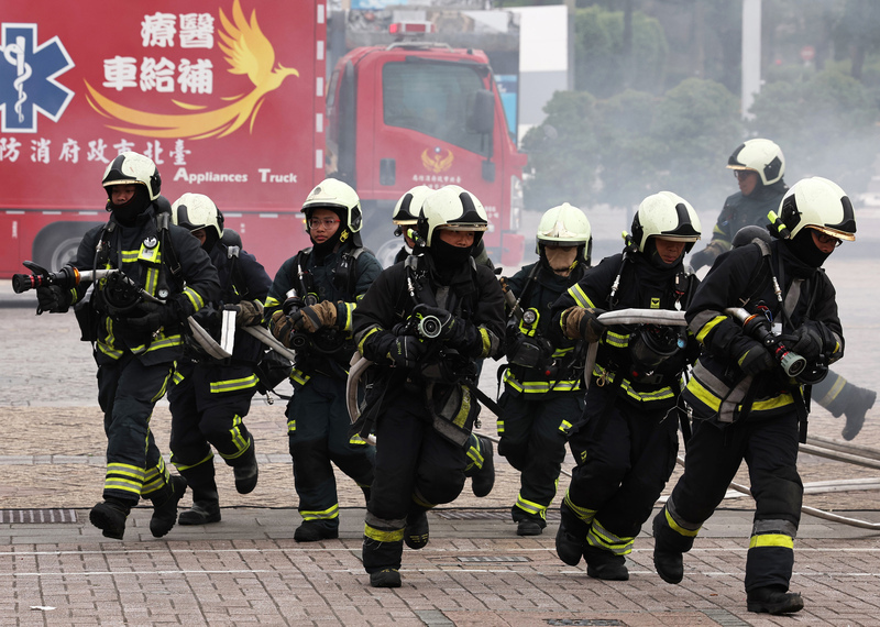 Latihan pertahanan sipil (foto:CNA)