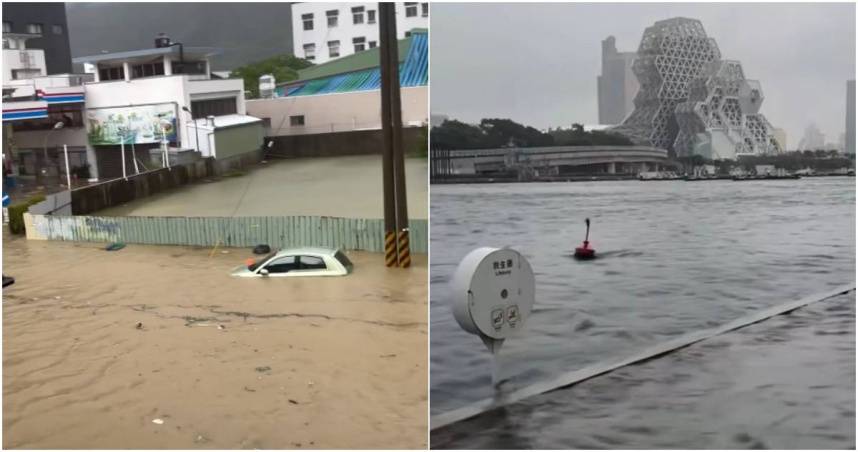 Efek Ekor Taifun yang Dahsyat! Wilayah di Kaohsiung Ini Diguyur Hujan Deras .1674 mm dalam 2 Hari, Pakar: Belum Berakhir 圖/LINE TODAY