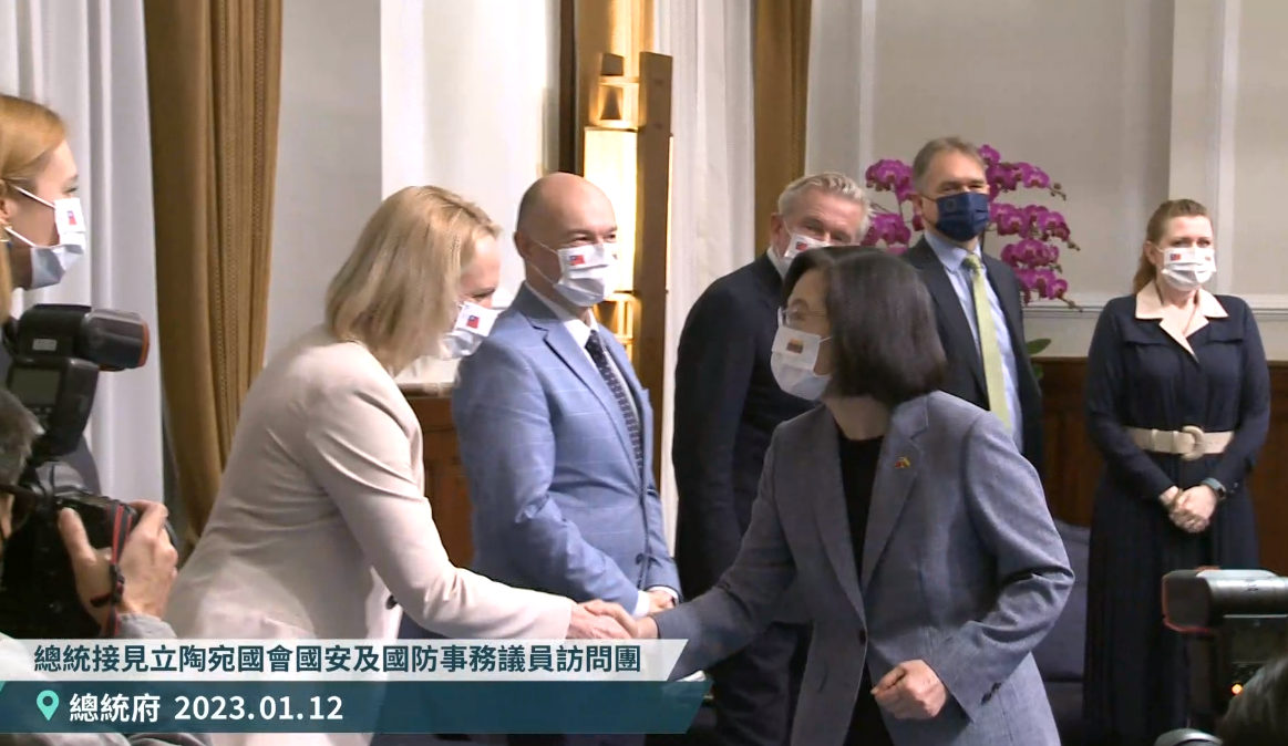 차이잉원(蔡英文) 총통은 오늘(12일) 리투아니아 국회 방문단을 접견했다. - 사진: 총통부 영상 캡쳐