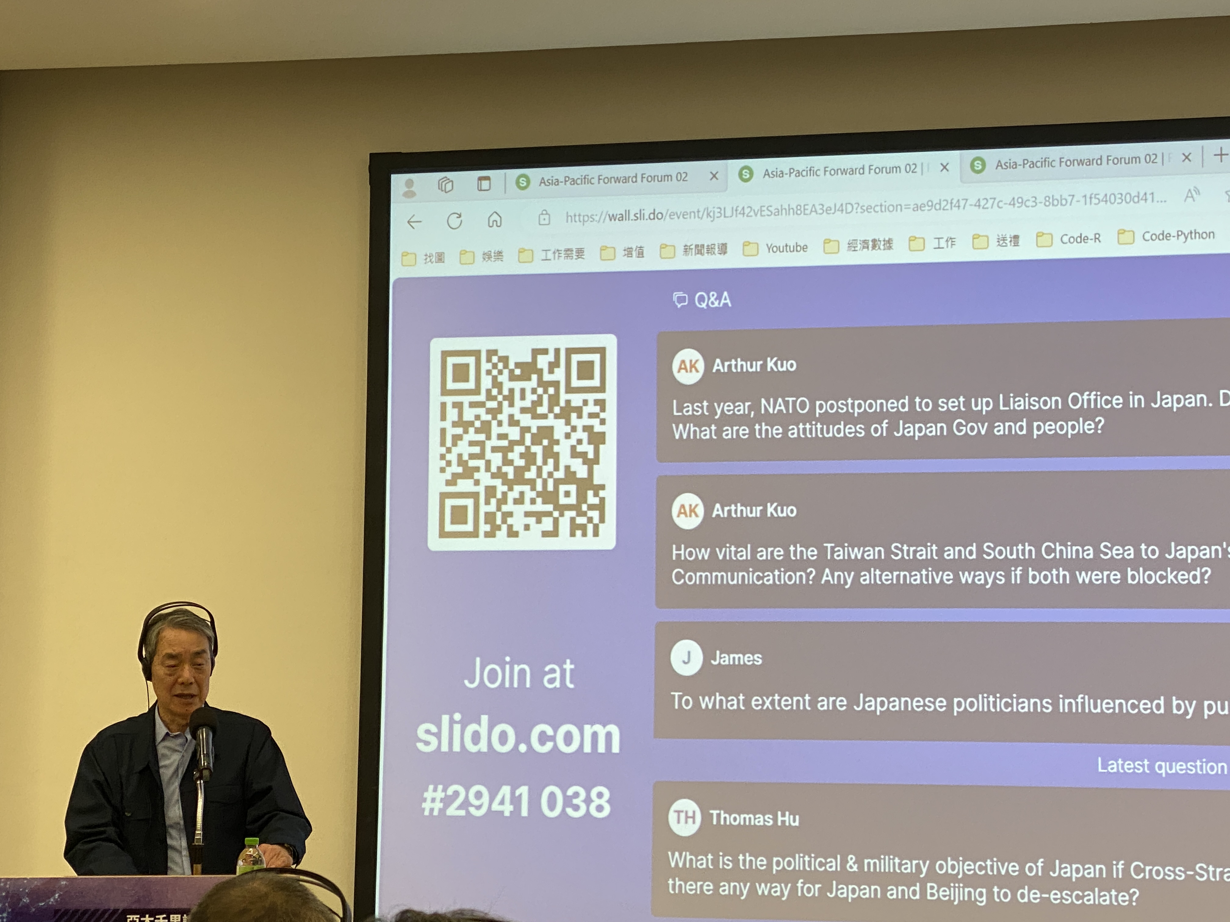 전 일본방위청관방장, 현 일본 NPO 국제지정학연구소 소장 야나기사와 교지(柳澤協二). -사진: jennifer pai백조미