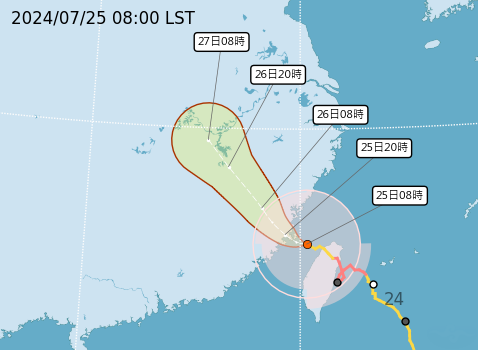 3호 태풍 개미 경로. - 사진: 중앙기상서