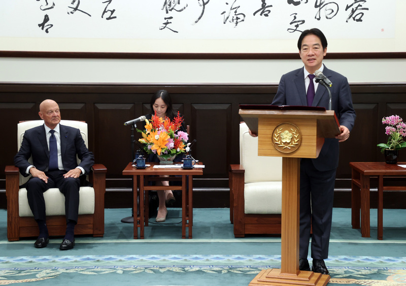 라이칭더(賴清德) 총통은 9월10일 미국 스탠퍼드대학교 ‘인도.태평양 지역 속의 타이완’ 프로젝트 학자 대표단을 접견했다. -사진: CNA