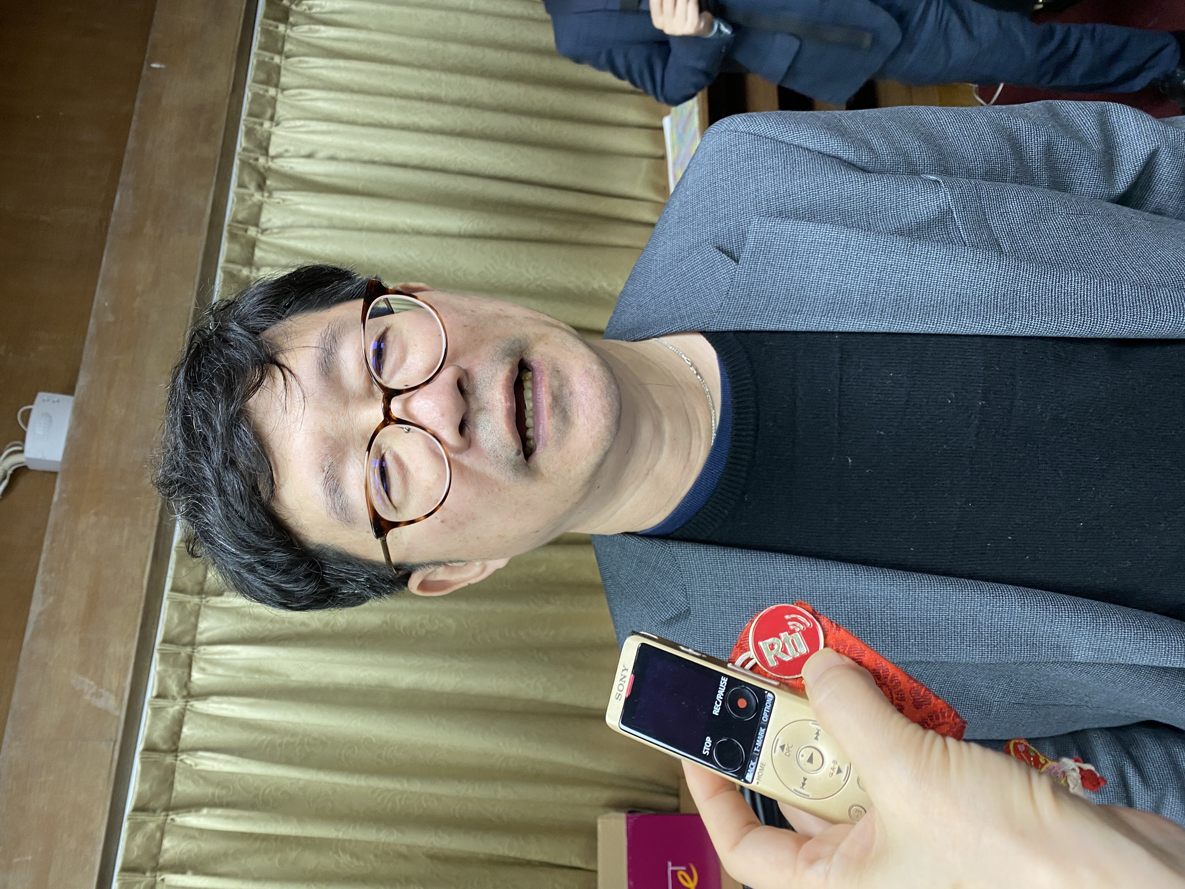 (자료 사진)중화경제연구원 롄셴밍(連賢明) 원장이 2024년12월13일 트럼프 2.0과 한국 경제 현황에 관해 기자 질문에 답하고 있다. -사진: jennifer pai백조미