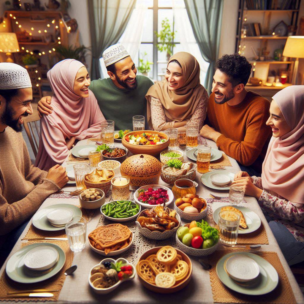 Waktu bersama dengan keluarga dan saudara berbuka puasa.