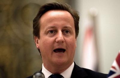 英國前首相卡麥隆(David Cameron)。(AFP)
