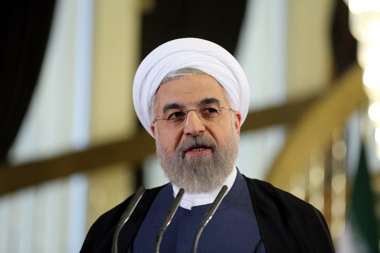 伊朗總統魯哈尼(Hassan Rouhani) (AFP)