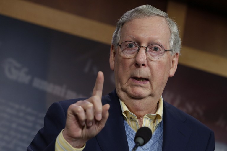 美國共和黨籍參院多數黨領袖麥康奈(Mitch McConnell)(AFP)