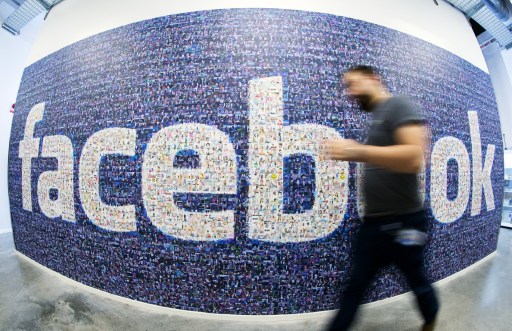 社群網站臉書(Facebook)。(AFP)