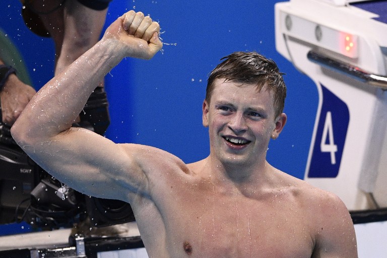 英國泳將比提(Adam Peaty)。(AFP)