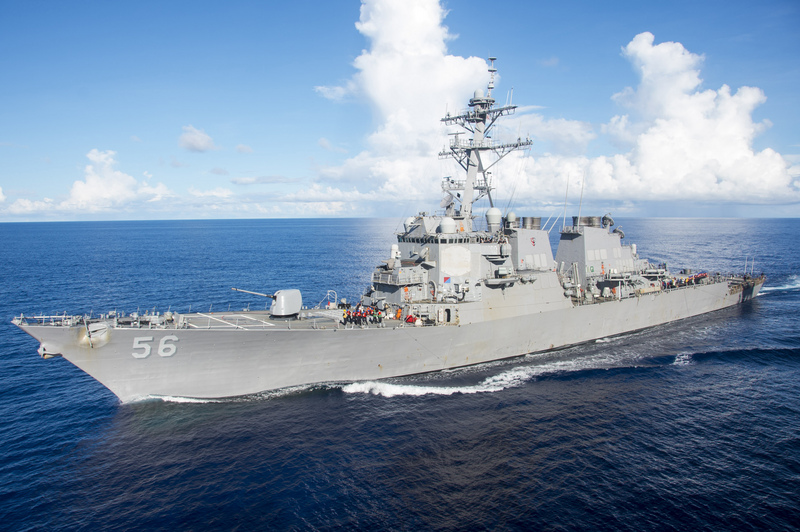 美軍驅逐艦馬侃號。（取自美國海軍官網）