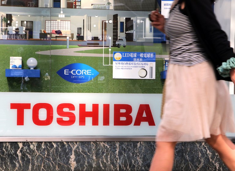 日本東芝公司(Toshiba Corp.)。(資料照片/AFP)