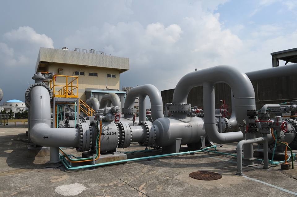 台灣電力公司15日表示，大潭電廠新建燃氣機組預計明年起陸續上線，若要順利運轉，三接必須如期興建，才能供氣，換言之，三接是目前唯一可行方案。(行政院提供)