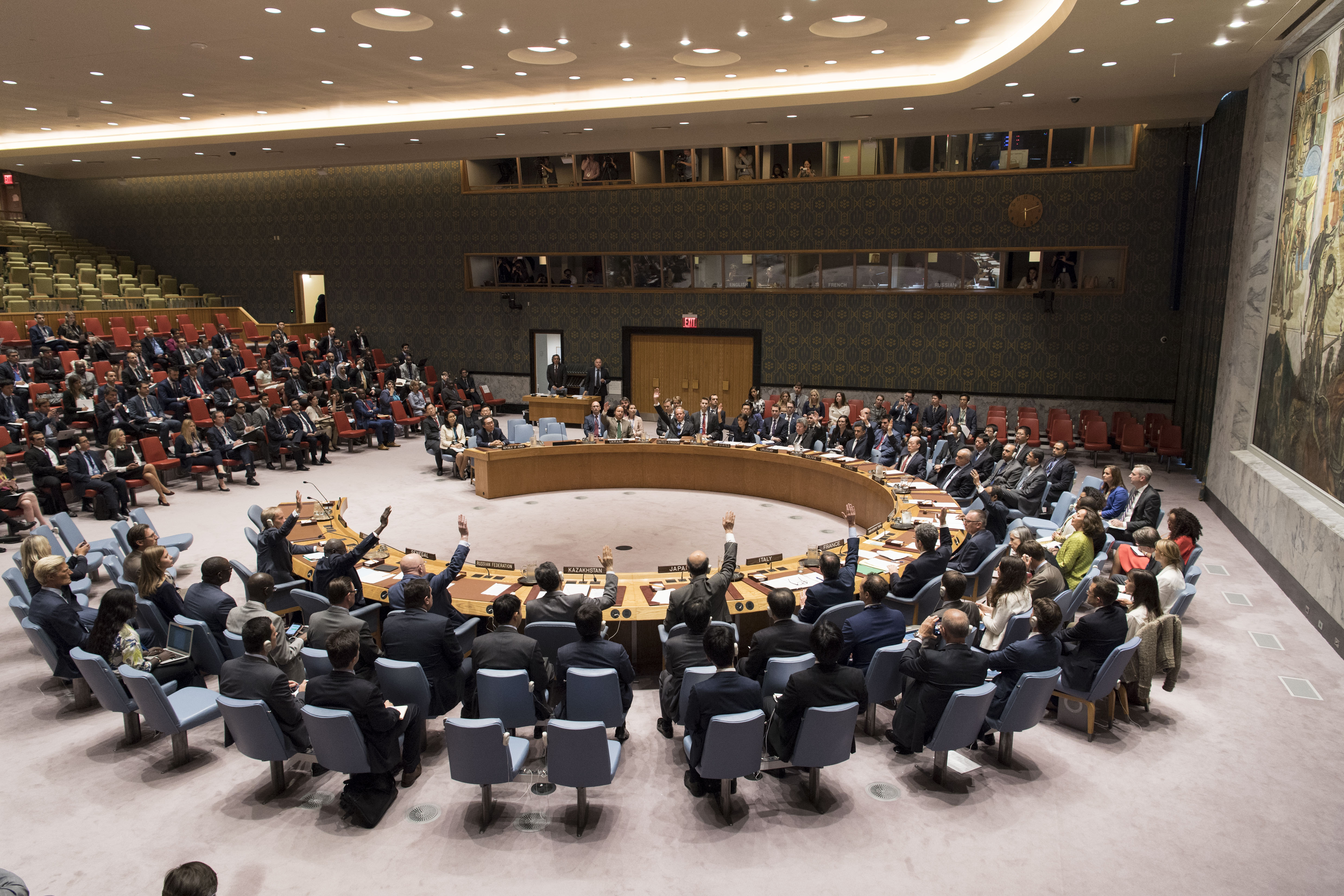 聯合國安全理事會。(UN Photo/Mark Garten)