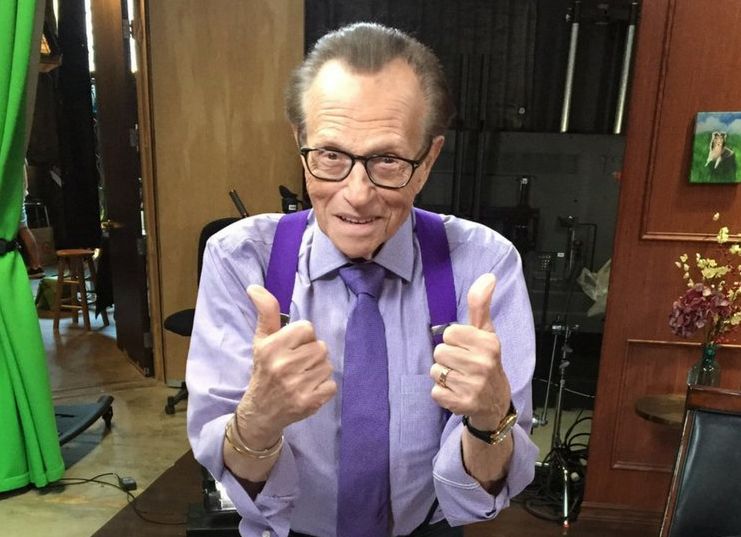 美國有線電視新聞網(CNN)知名脫口秀主持人賴瑞金。 (圖:賴瑞金推特)