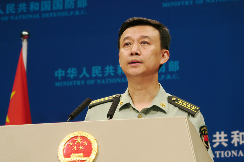 中國國防部發言人吳謙。(圖：中央社)