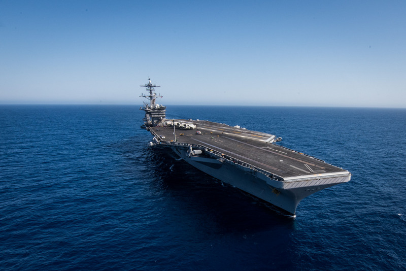 美軍羅斯福號航空母艦。（取自美軍太平洋司令部官網）