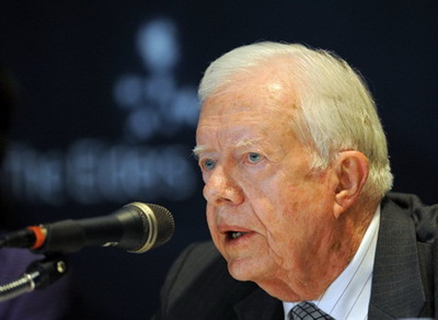 美國前總統卡特(Jimmy Carter)30日表示，川普總統提出的中東和平計畫違反國際法。(資料照片/AFP)