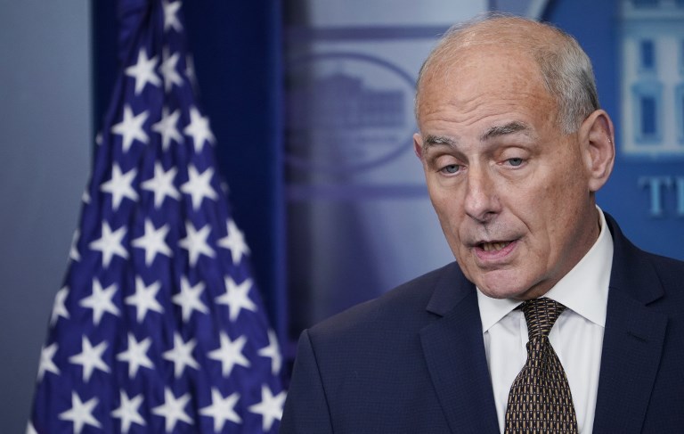 白宮幕僚長凱利(John Kelly) 。(AFP)