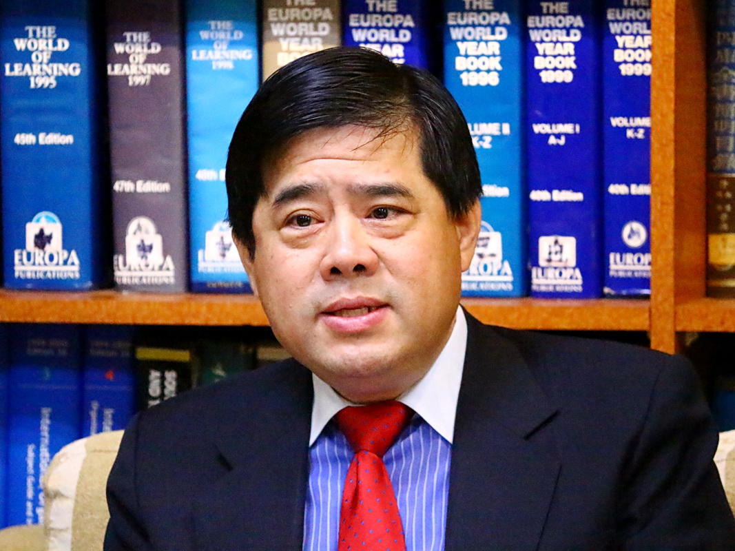 外交部北美司司長陳立國17日表示，台美已針對「川習會」展開溝通，我方表達絕對不要以台灣為籌碼 (央廣記者王照坤 攝)