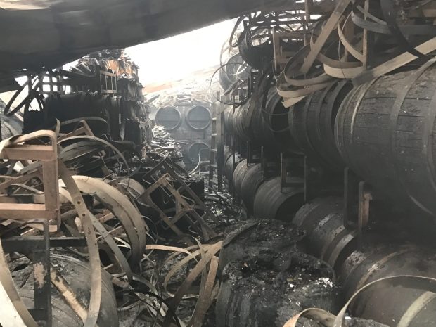 加州野火肆虐葡萄酒鄉，多間酒莊遭焚毀。(圖取自推特)