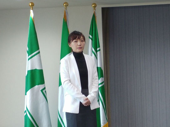民進黨發言人吳沛憶將辭發言人投入北市議員選戰。(劉玉秋 攝)