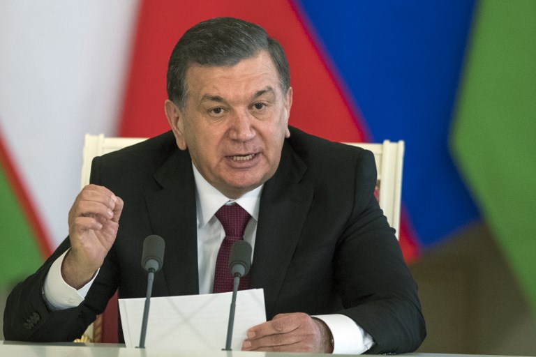 烏茲別克總統米爾濟約耶夫(Shavkat Mirziyoyev)。(AFP)