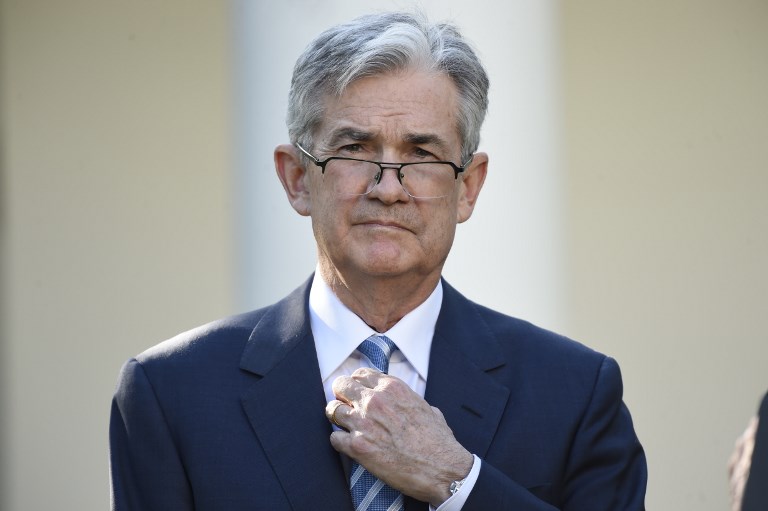 美國聯邦準備理事會主席鮑爾(Jerome Powell)。 (AFP)