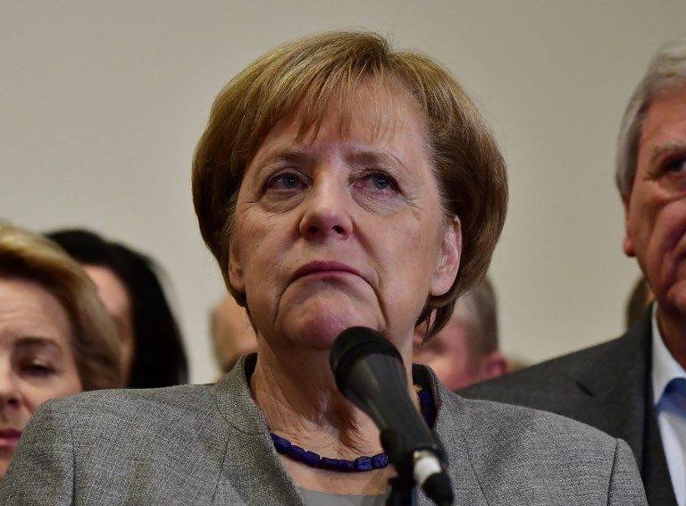 德國總理梅克爾(Angela Merkel)表示，她對自由民主黨(Free Democrats，FDP)決定退出籌組聯合政府的初步會談感到遺憾，但表示她將竭盡所能協助國家度過難關。(AFP)