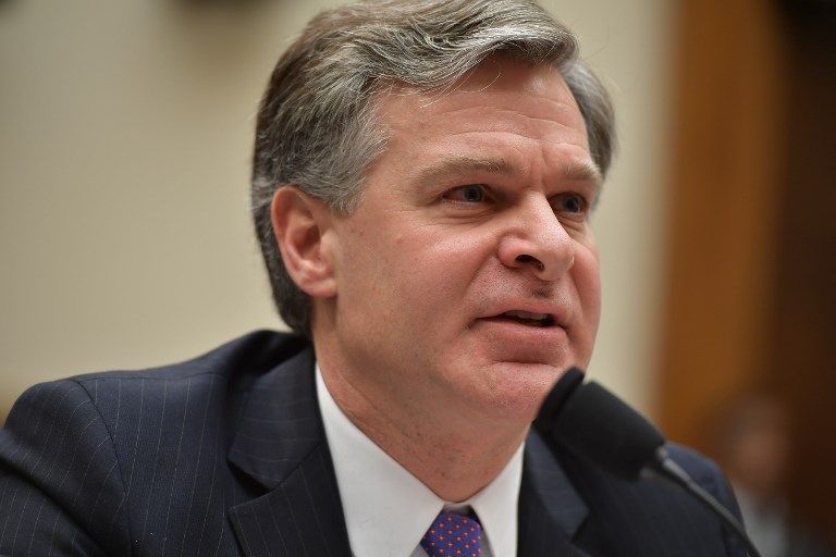 美國聯邦調查局(FBI)局長瑞伊(Christopher Wray)(資料照片/AFP)