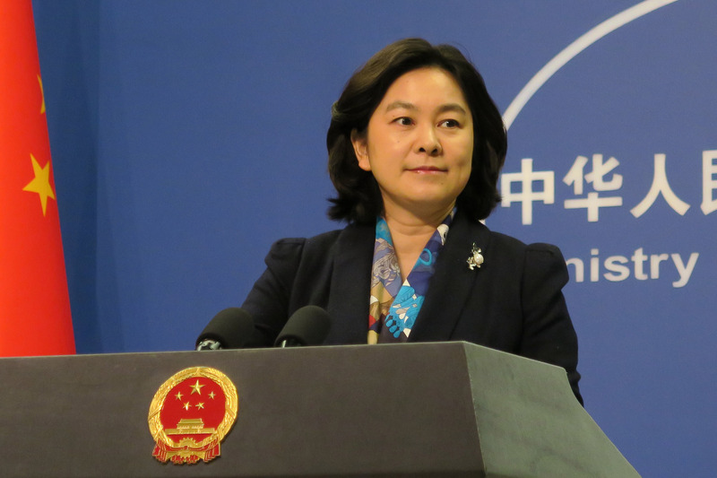 中國外交部發言人華春瑩(圖)自爆通報美方疫情資訊30次，反倒遭網友揭露原來人民落後長達20天，怒批視人民為芻狗。(圖：中央社)