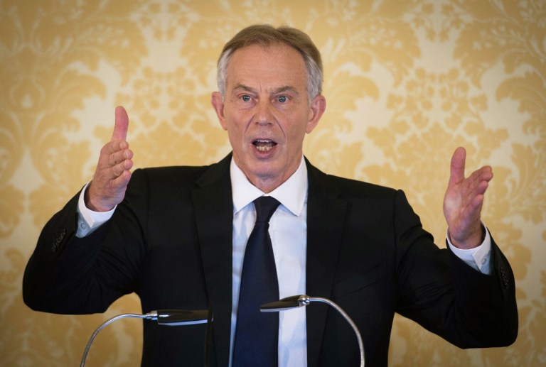 英國前首相布萊爾(Tony Blair)。(資料照/AFP)