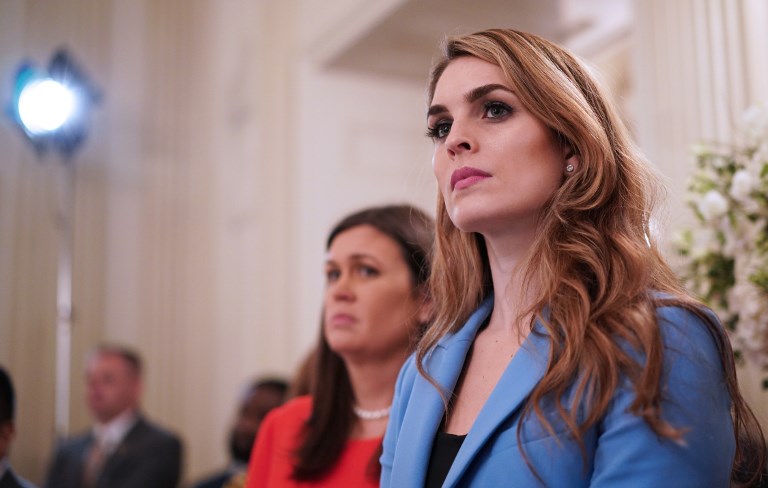 美國總統川普最親密的助理之一希克斯(Hope Hicks)確診COVID-19，使得川普再陷染疫危機。(AFP)