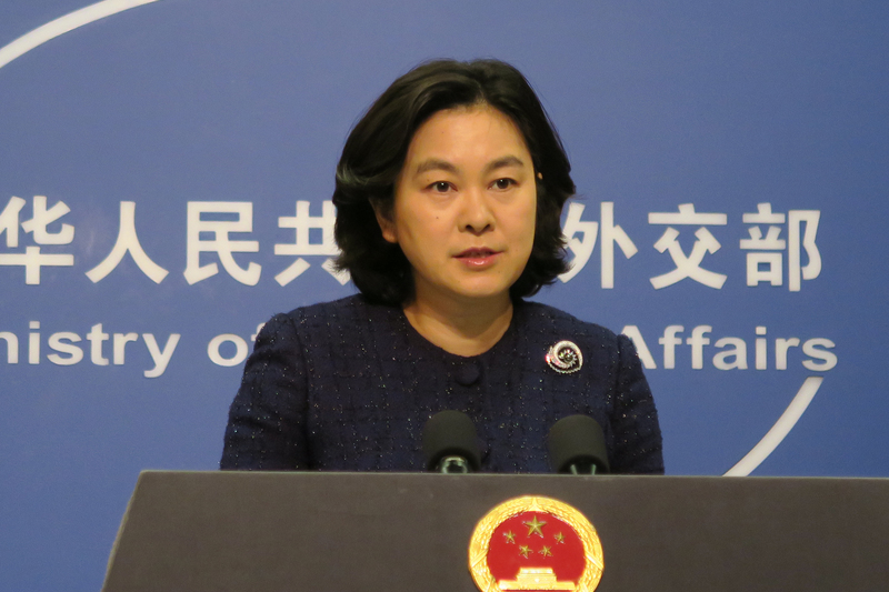 中國外交部發言人華春瑩。(圖：中央社檔案照片)