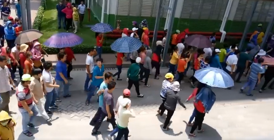 寶成集團越南廠員工不滿公司削減年終獎金，發動罷工抗議。圖為同奈省邊和市廠區。(資料照/網路圖片)