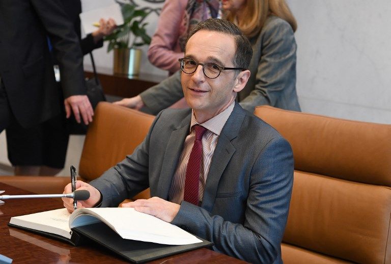 德國外交部長馬斯(Heiko Maas)今天(27日)敦促莫斯科當局務必遵守國際法，尊重鄰國的領土主權。(AFP)