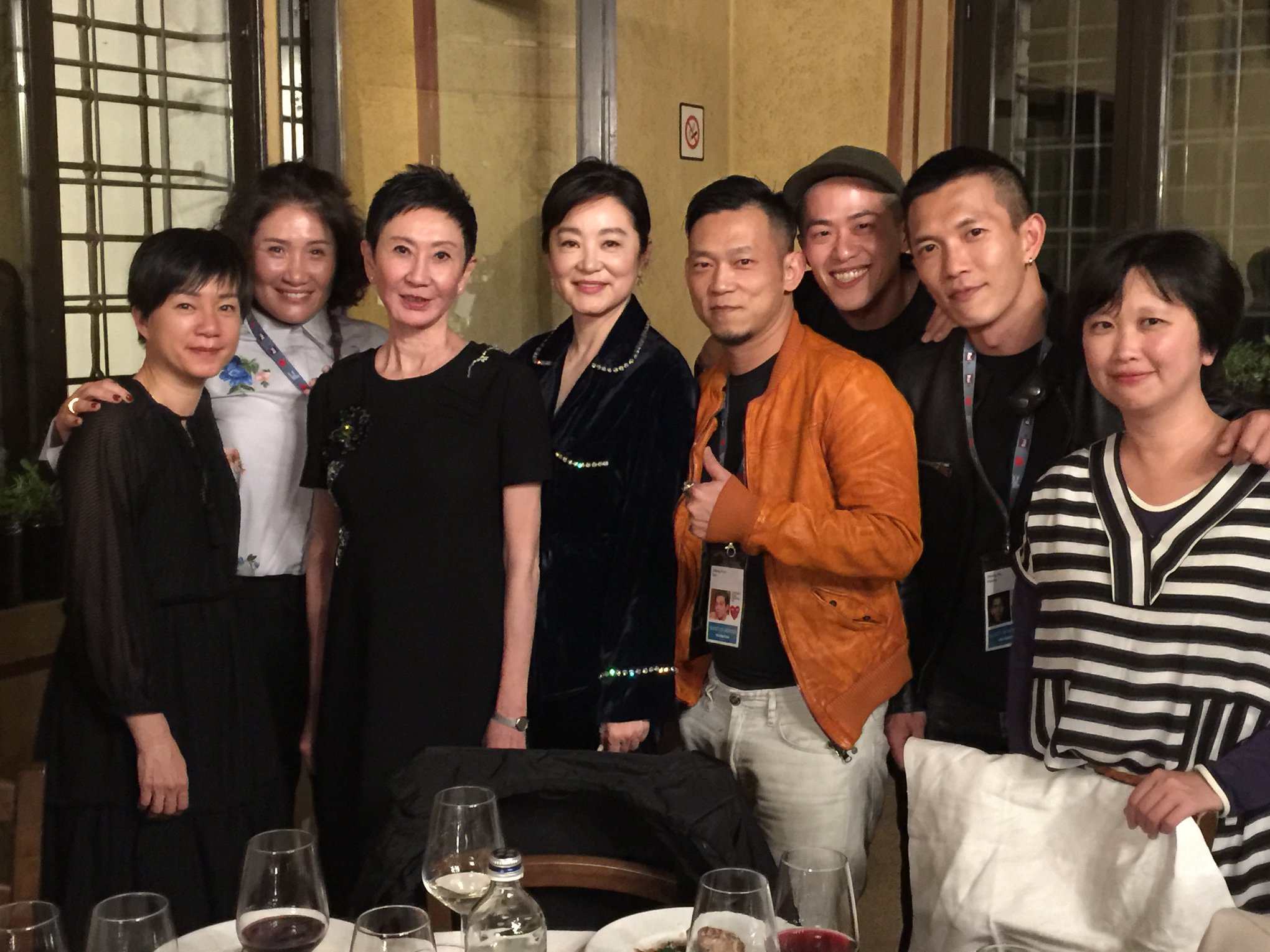 第20屆義大利遠東影展揭幕，國影中心在當地舉辦「台灣之夜」，宣傳台灣電影，獲得今年影展終身成就獎的藝人林青霞也現身共襄盛舉。（國影中心 提供）