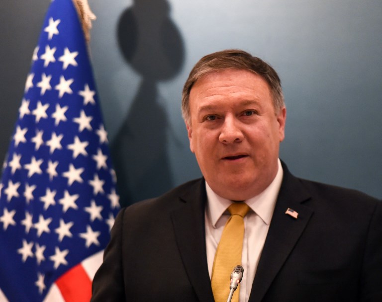 美國國務卿蓬佩奧(Mike Pompeo) (AFP)